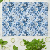 Linge De Cuisine Série Chinoserie bleu et blanc Design 3 (Plié)