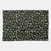 Linge De Cuisine Série Teal et Gold Leopard Design 1 (Horizontal)