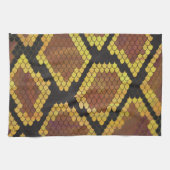 Linge De Cuisine Serpent Brown et impression or (Horizontal)