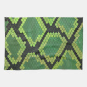 Linge De Cuisine Serpent noir et vert (Horizontal)