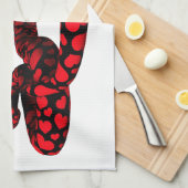 Linge De Cuisine Serpent rouge énorme (Quart Plié)