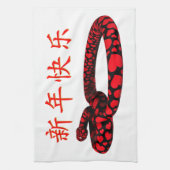 Linge De Cuisine Serpent rouge énorme (Vertical)
