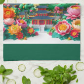 Linge De Cuisine Serpent vert du Nouvel An chinois 2025 KT6 (Plié)