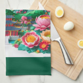 Linge De Cuisine Serpent vert du Nouvel An chinois 2025 KT6 (Quart Plié)