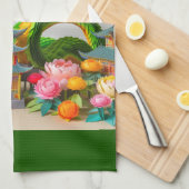 Linge De Cuisine Serpent vert du Nouvel An chinois 2025 KT7 (Quart Plié)