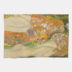 Linge De Cuisine Serpents d'eau II par Gustav Klimt, Art Nouveau