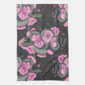 Linge De Cuisine Serpents et roses roses (Vertical)