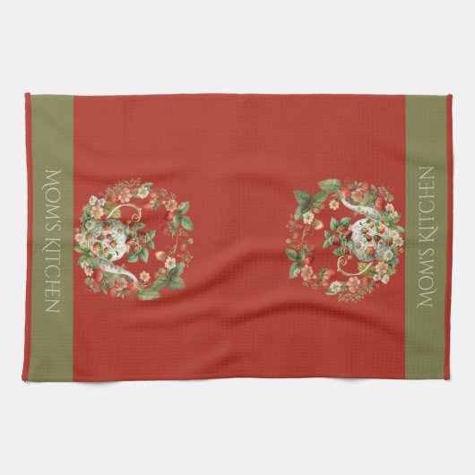 Linge De Cuisine Serre de fraise et thé Pot Maman's Kitchen (Horizontal)