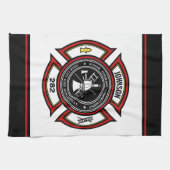 Linge De Cuisine Service d'incendie AJOUTER LE NOM Pompier Insigne  (Horizontal)