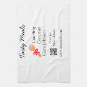 Linge De Cuisine Services de restauration ajouter nom QR code site  (Vertical)