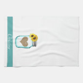 Linge De Cuisine "Serviette de mariage de pot de maçon de pays (Horizontal)