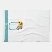 Linge De Cuisine "Serviette de mariage de pot de maçon de pays " (Horizontal)