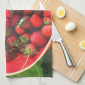 Linge De Cuisine Set de table de fraises (Quart Plié)