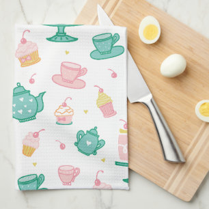 Linge De Cuisine Set de thé et gâteau Preppy