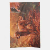 Linge De Cuisine Setter rouge irlandais à l'automne Feuilles automn (Vertical)