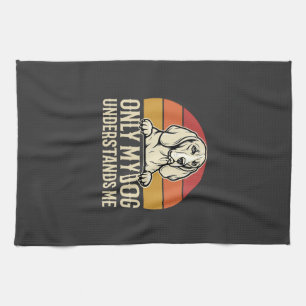 Linge De Cuisine Seul mon chien me comprend Chien vintage