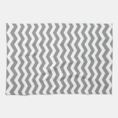 Linge De Cuisine Seychelles Grey Wave Chevron (Horizontal)