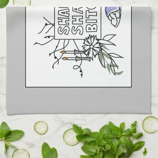 Linge De Cuisine Shabbat Shalom B !$@#s ! Couverture de Challah (Plié)