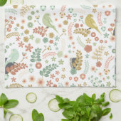 Linge De Cuisine Shabby Birds & Branches Blanc (Plié)