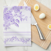 Linge De Cuisine Shabby chic,lavender,toile,pattern,floral,Victoria (Quart Plié)