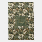 Linge De Cuisine Shabby Chic Personalized Sage Green Towel Accent (Vertical)