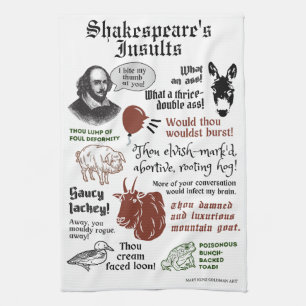 Linge De Cuisine Shakespeare Insulte Funny Bookish Theatre Ventilat