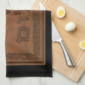 Linge De Cuisine Shalom en bois sculpté (Quart Plié)