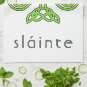 Linge De Cuisine Shamrock celte Sainte Vert Saint Patrick (Plié)