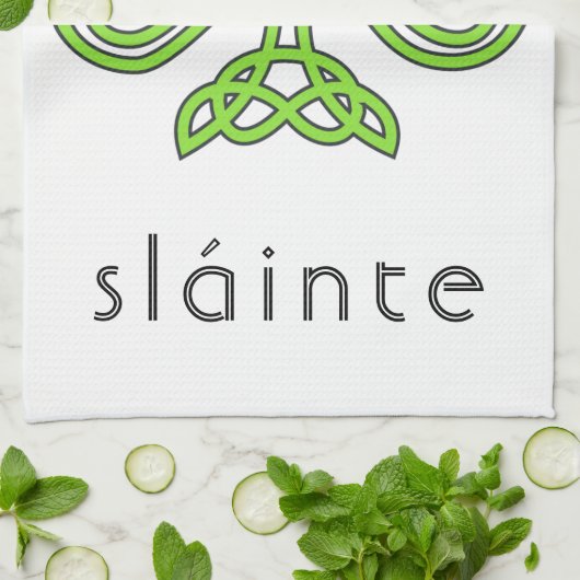 Linge De Cuisine Shamrock celte Sainte Vert Saint Patrick (Plié)