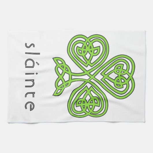 Linge De Cuisine Shamrock celte Sainte Vert Saint Patrick (Horizontal)