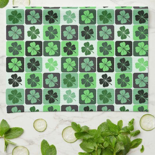 Linge De Cuisine Shamrocks de Patchwork (Plié)