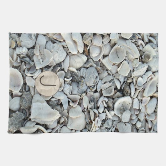 Linge De Cuisine Shell Haven Initial Pattern (Horizontal)