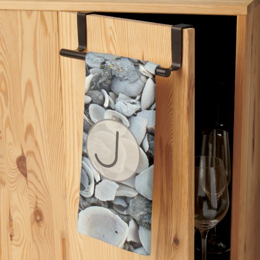 Linge De Cuisine Shell Haven Initial Pattern (Pliage en tiers)