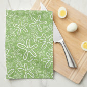 Linge De Cuisine Shell modèlent sur l'arrière - plan repéré (Quart Plié)