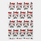 Linge De Cuisine Sheltie Chien race Étoiles de Noël (Vertical)