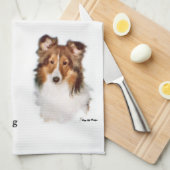 Linge De Cuisine Shetland Sheepdog Amateurs de Sheltie Cadeaux (Quart Plié)