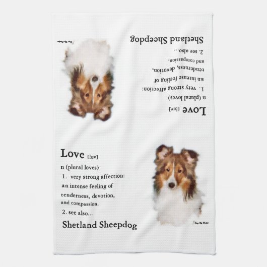 Linge De Cuisine Shetland Sheepdog Amateurs de Sheltie Cadeaux (Vertical)