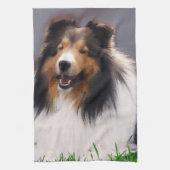 Linge De Cuisine Shetland Sheepdog Art (Vertical)
