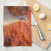 Linge De Cuisine Shetland Sheepdog en automne Feuilles automne Insp (Quart Plié)