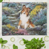 Linge De Cuisine Shetland Sheepdog Sheltie Art Cadeaux (Plié)