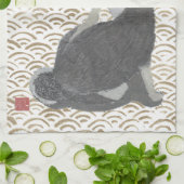 Linge De Cuisine Shiba Inu, art japonais (Plié)