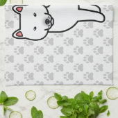 Linge De Cuisine Shiba Inu Blanc (Plié)