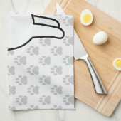Linge De Cuisine Shiba Inu Blanc (Quart Plié)