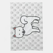 Linge De Cuisine Shiba Inu Blanc (Vertical)