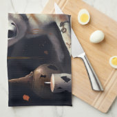 Linge De Cuisine Shiba Inu Citrouilles Halloween effrayant (Quart Plié)