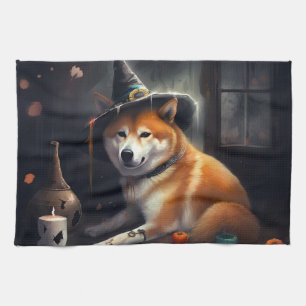 Linge De Cuisine Shiba Inu Citrouilles Halloween effrayant