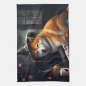 Linge De Cuisine Shiba Inu Citrouilles Halloween effrayant (Vertical)