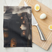 Linge De Cuisine Shih Tzu Citrouilles Halloween effrayant (Quart Plié)