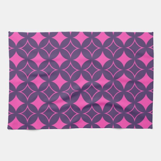 Linge De Cuisine shippo rose et violet (Horizontal)