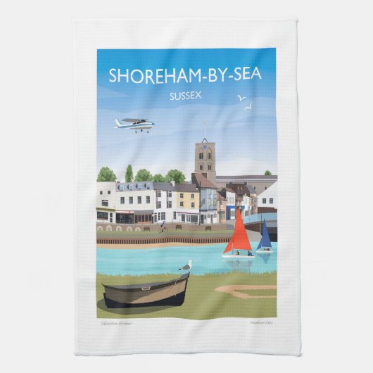 Linge De Cuisine Shoreham by Sea Tea Towel (Vertical)